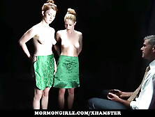 Mormongirlz - youngs punished on the priesthood stretcher