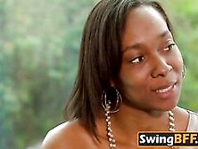 Black Chick Goes To Experience Swinger Sex For The First Time