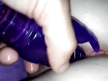 Oiling up,  Fingering my girls pussy,  fucking her with dildo!