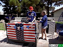 Step daughter threesomed on 4th of july