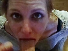 Submissive Blonde Slut on on her knees doing what she does best!