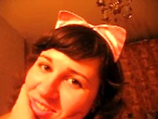 Actually Admirable Homemade Vid With A Costumed Dissolute Brunette Hair