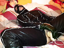 My wife masturbates to orgasm with a big dildo. & The best licking of my ass.