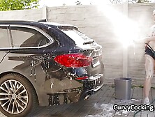 Busty Bikini Gf Wants Dick After Soapy Car Wash