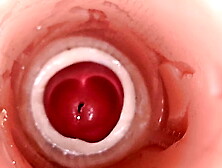 Online cam inside deep twat captures big ejaculation of cum