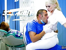 Naughty Blonde Nurse Gets Fucked In The Office By The Doctor