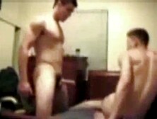 Two Hot Studs Blow,  Jerk,  Fuck And Cum