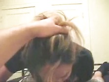 Gorgeous amateur golden-haired wife giving a moist oral stimulation