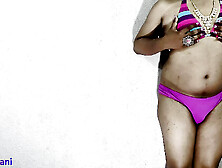 Purple Bikini Part 2 - Crossdressing By Indian Shemale