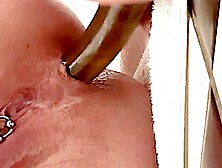 50cm Long Dildo Anal Masturbates with Hot Cums and a lot Juice from my Twat