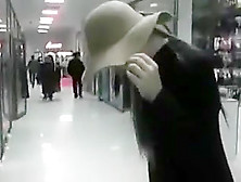 Dirty Gf Walks Mall W/ Cum On Her Face