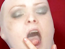 Horny Samantha gets nylon all over her sexy body