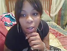 Ebony Girl Giving A Blowjob