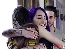 Brother And Sister Help Cousin With Phone Addiction- Jessae Rosae And Val Steele