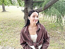 Pretty Tourist Has Been Fucked In A Park. Outdoor Sex With A Loud Moaning Of Slutty Stranger