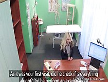 Blonde Babe Sucks Balls To Doctor