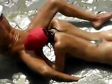 Spying My Sisters Blowjob On The Beach