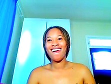 Ebony Goddess With Huge Natural Breasts On Webcam