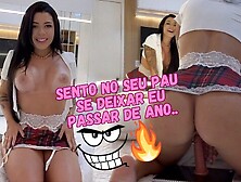 Aluna gostosa se masturbando e falando putaria para seduzir o professor safado