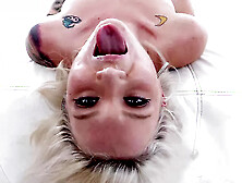 Kinky petite babe Dakota Skye throatfucked by big cock