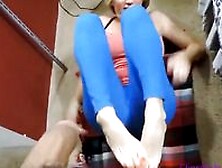 Yoga Mother Gives Footjob