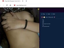 Cute petite Indian teen fingering on chat