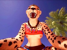 Sexy furry cheeta gf - self perspective fucking
