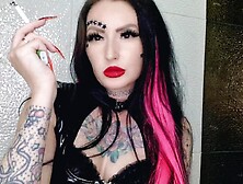 Cigarette Smoke.  Smokin' Fetish.  Hot Smokin' Female-dominator