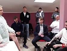 Feel the heat of an Italian blonde's wild casting escapade