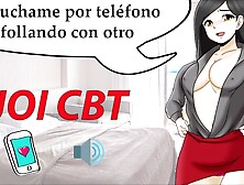 JOI CBT - Escuchame follar con otro mientras golpeas tus huevos por la calle.