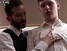 Masonic Gaydaddy In Office Bareback Fucks Twink Asshole