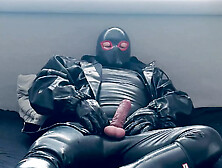 The Rubber Man Enjoys And The Big Cock Is Hard As A Rock