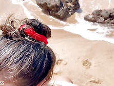 Deep Throat Fuck Cunt Public Beach,  Jizz Gargle Swallow