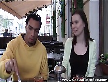 Black Guy Seduces A Coffee Shop Cutie For Sex