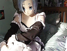 Rem (Re;zero) Kigurumi Masturbation While Legs Are Wrapped Up