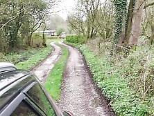 Sexy hitch hiking blonde teen slammed hard in the car