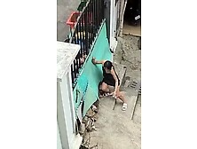Girl high on drugs Cant stand still and fell