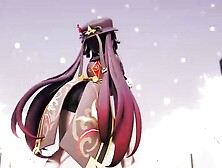 Genshin Impact - Hu Tao Squirt Dance + Gradual Undressing (3D HENTAI)