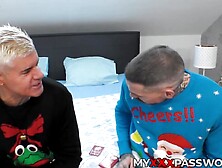 Hot Maddy Black squirts intensely in hardcore Christmas anal threesome