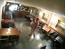 Security Cam catches couple in bar