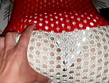 a pretty brunette babe wearing her beach skirt without panties showing everything