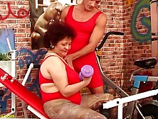 Hairy Bush Bbw Grandma Enjoys Rough Big Dick Fucking At The Gym By Her Fitness Coach