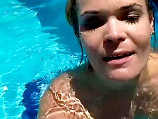 Step-Mother's Poolside Blowjob & Riding - Stepson Fucks His Stepmom POV