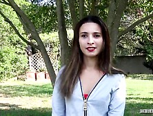 Double Penetration In Park - She Goes Wild With Big