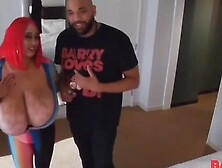 Roxi Red gets her boobs fondled by Barry