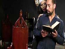 Shemale Nun Anal Fucks Dude In Bondage