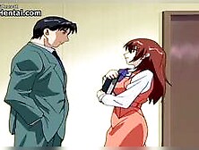 Hot busty woman in uniform has sex