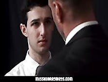 Priest Watches As A Religious Boy Jerks