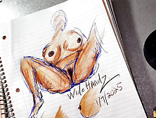 Drawing of a brown woman