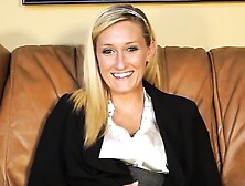 Pretty amateur does it all on the casting couch